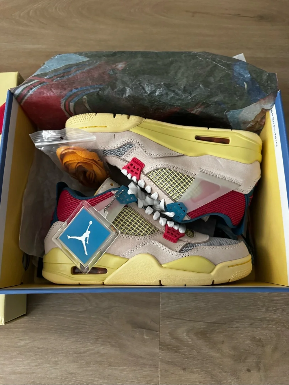 Jordan 4 Union Guava Ice. Size 6.5. Brand new with box.